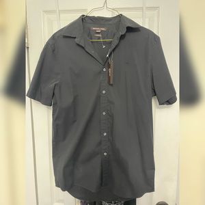 Michael Kors Men’s Short Sleeve Black Dress Shirt Size Small Brand New With Tags
